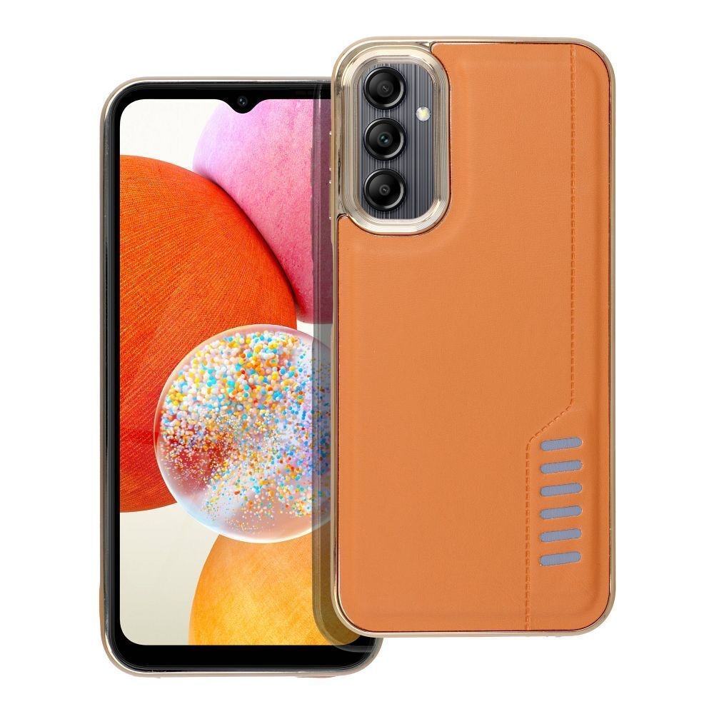 Samsung Galaxy A14 4G / A14 5G Θήκη Σιλικόνης Καφέ Milano Silicone Case with Camera Frame Brown