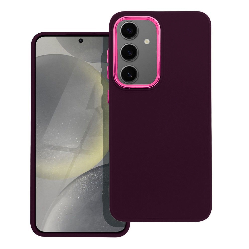 Samsung Galaxy S24 5G Θήκη Σιλικόνης Μωβ TPU Silicone Case with Camera Frame Purple