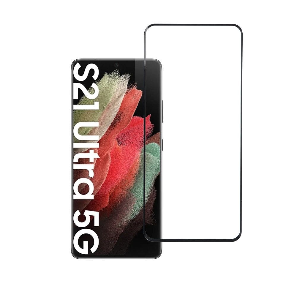 Samsung Galaxy S21 Ultra 5G Προστατευτικό Τζαμάκι Μαύρο Blue Star 5D Full Glue Full Face Tempered Glass Black