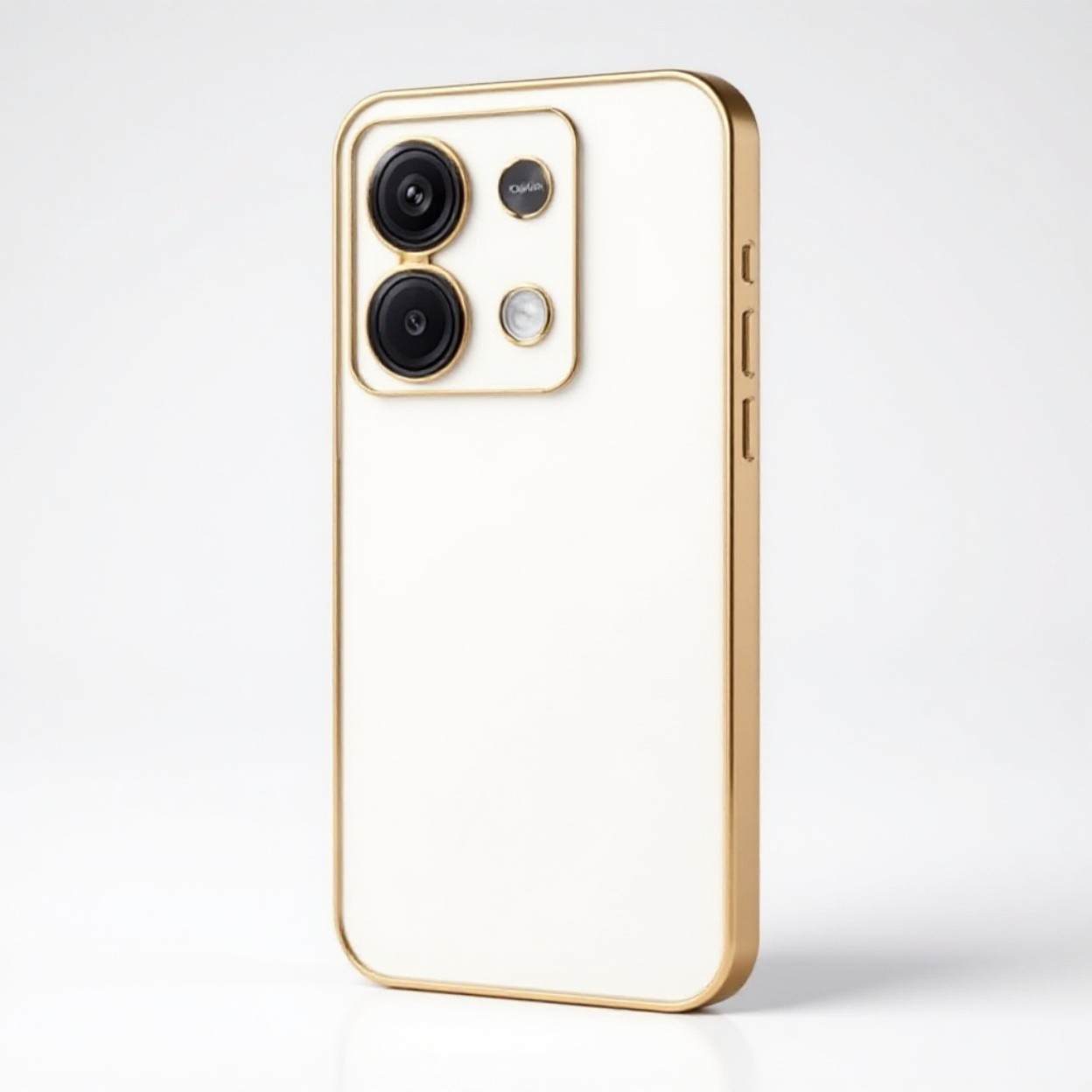 Forcell Xiaomi Redmi Note 13 5G Plating Fine Hole Θήκη Με Πλαίσιο Σιλικόνης Διάφανη - Gold
