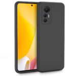 Forcell Xiaomi 12 / 12X Soft Touch Θήκη Σιλικόνης - Black