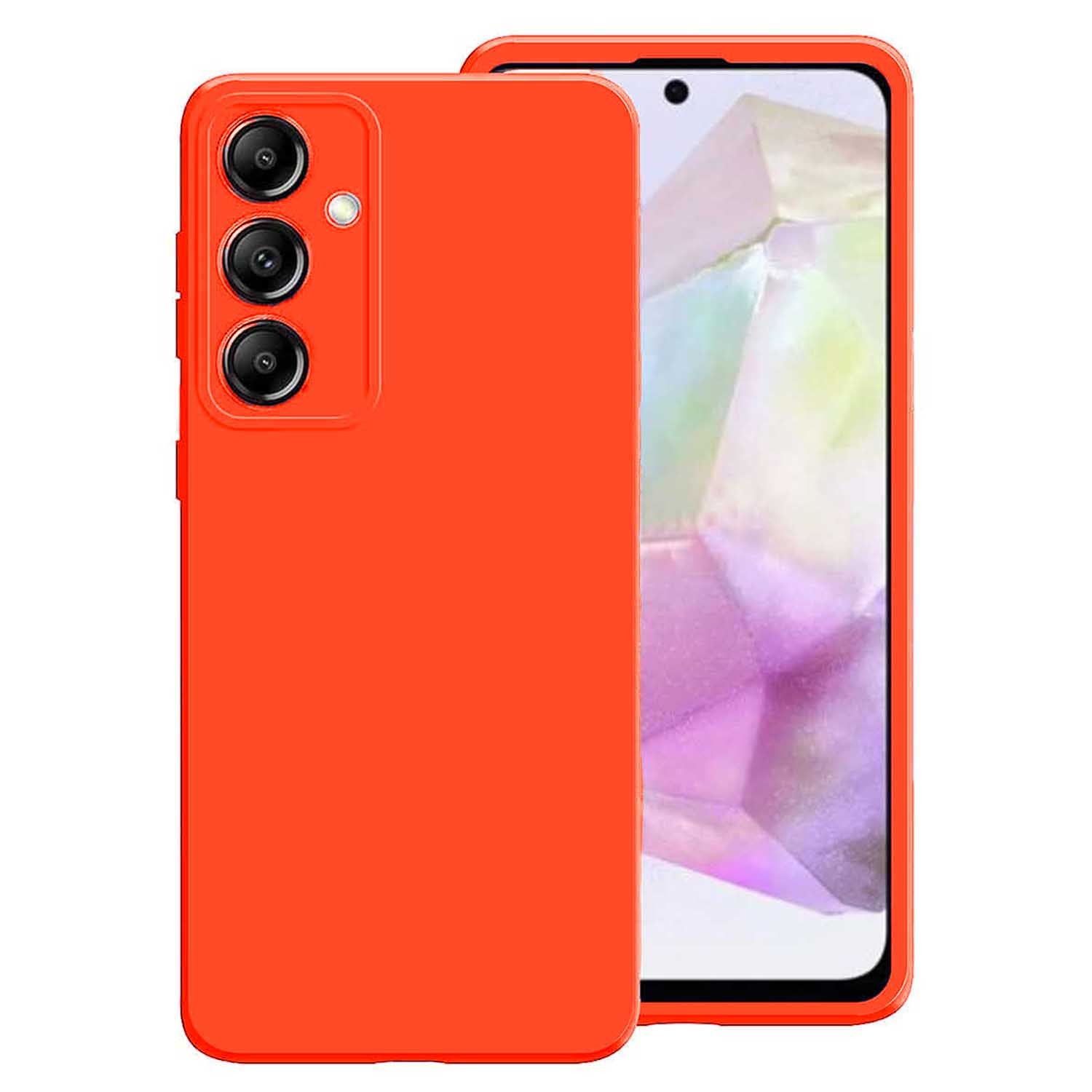 Forcell Samsung Galaxy S24 5G Soft Touch Θήκη Σιλικόνης - Orange