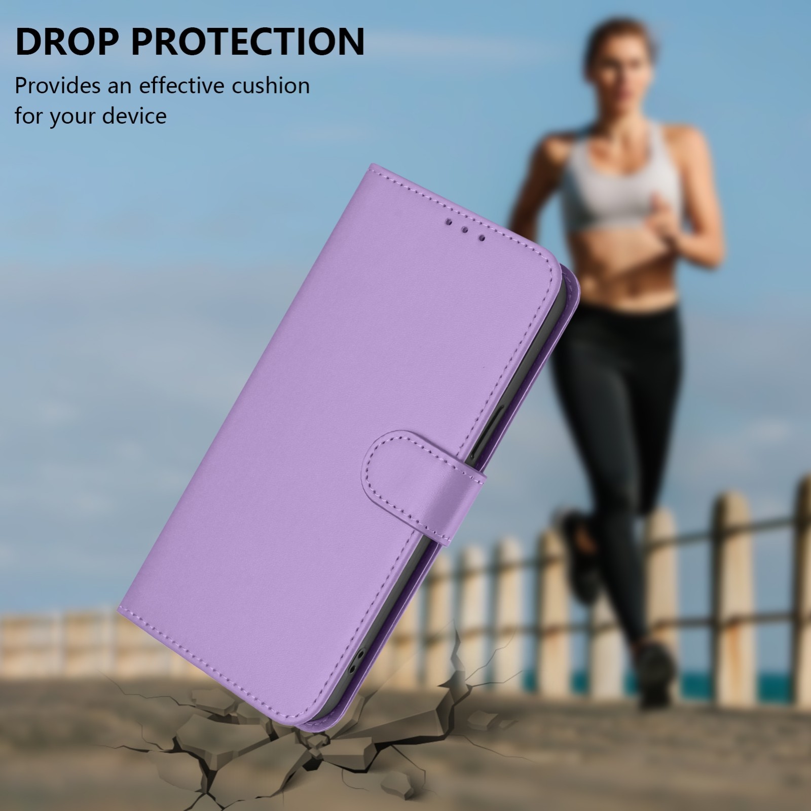 Tel1 Xiaomi Redmi 14C 4G Skin Feel Solid Color Θήκη Βιβλίο - Lavender Purple