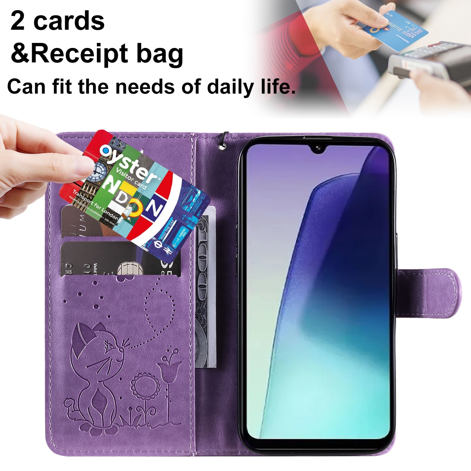 Tel1 Xiaomi Redmi 14C 4G Embossed Flip Θήκη Βιβλίο με Σχέδιο