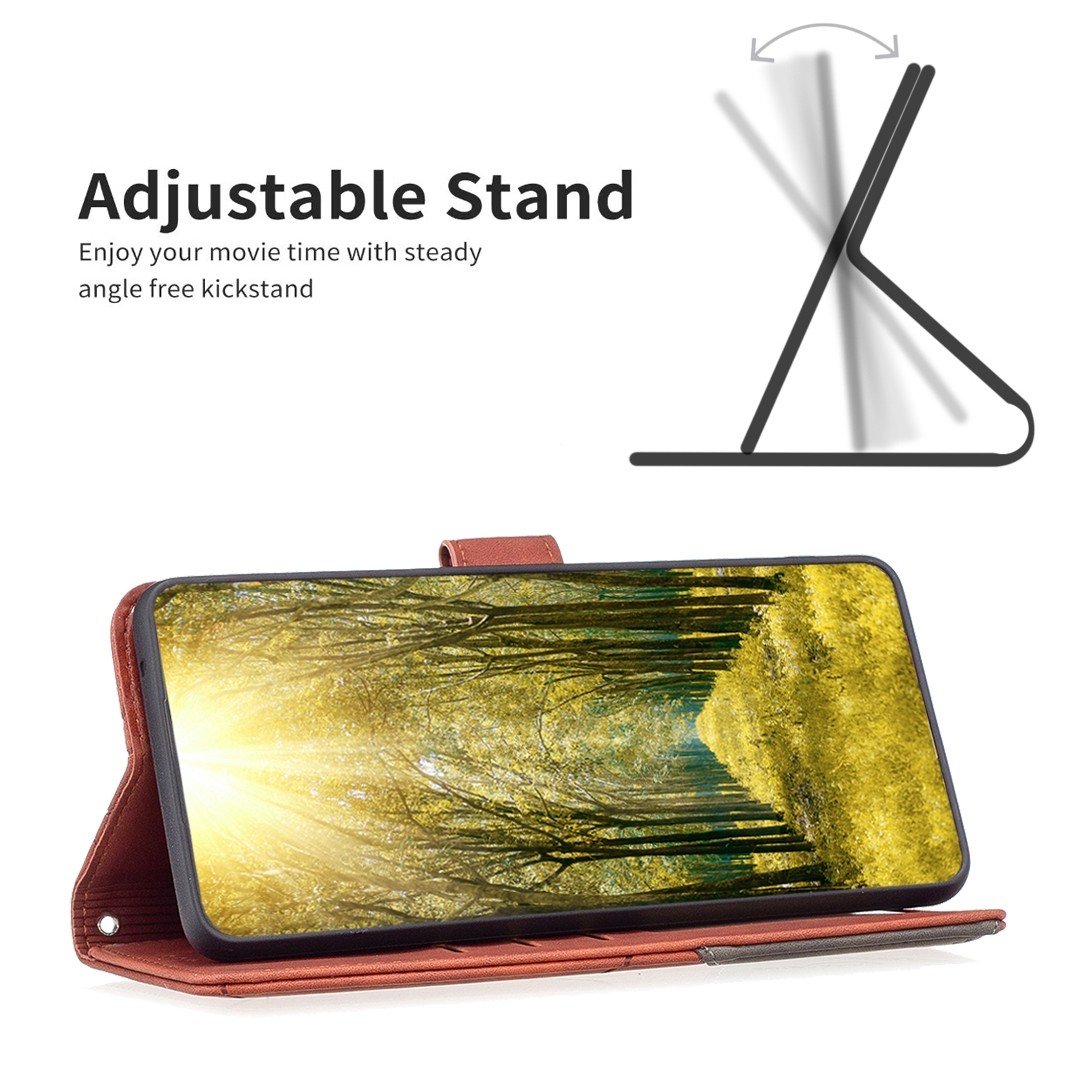 Tel1 Xiaomi Redmi 14C 4G Magnetic Buckle Rhombus Θήκη Βιβλίο - Brown