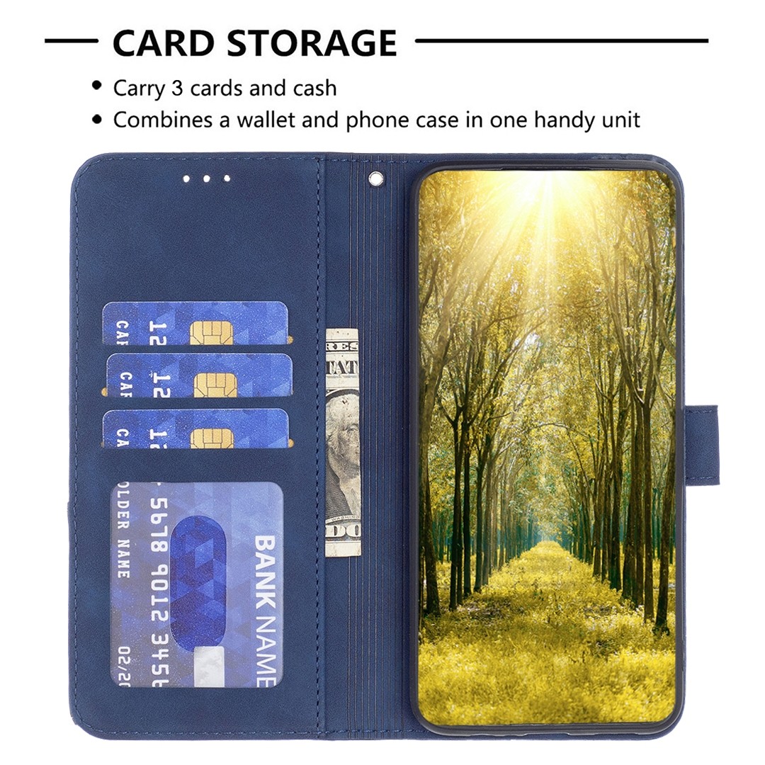 Tel1 Xiaomi Redmi Note 13 Pro 5G Magnetic Buckle Rhombus Θήκη Βιβλίο - Blue
