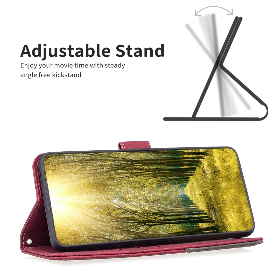 Tel1 Xiaomi Redmi 14C 4G Magnetic Buckle Rhombus Θήκη Βιβλίο - Red