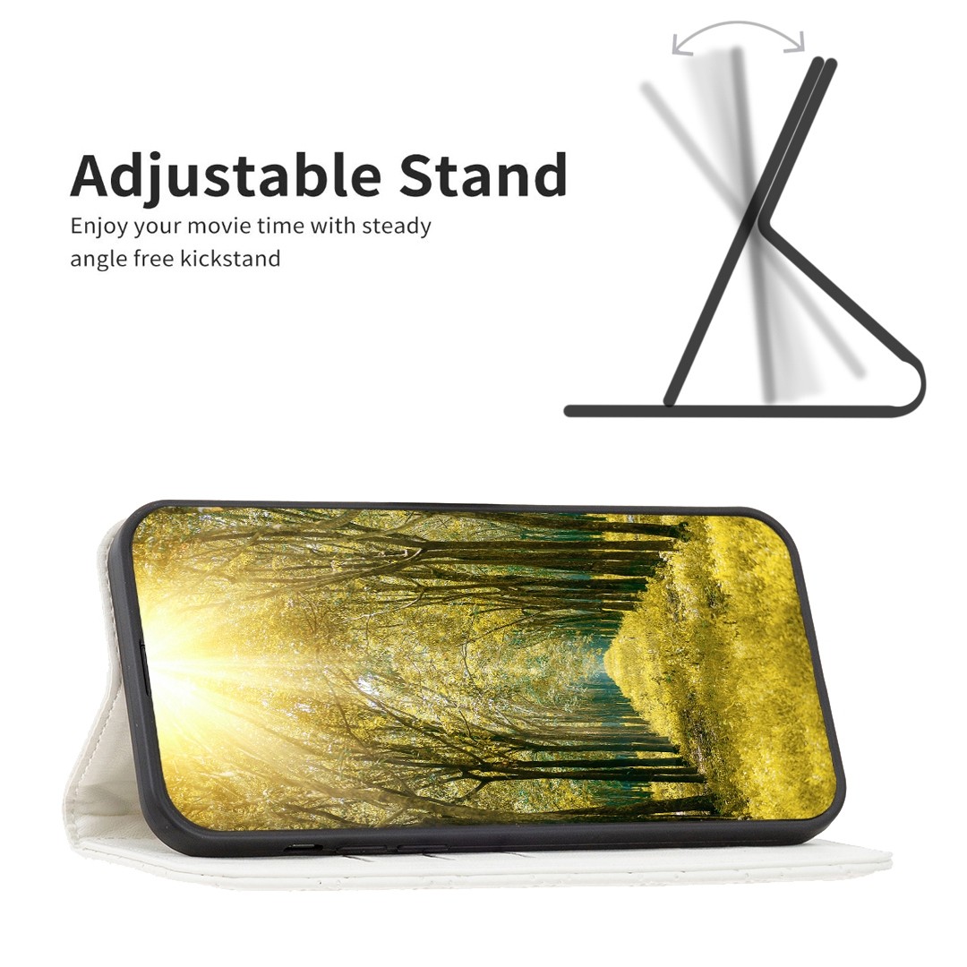 Tel1 Xiaomi Redmi Note 13 Pro 5G / Poco X6 5G Premium Diamond Lattice Magnetic Flip Θήκη Βιβλίο - White