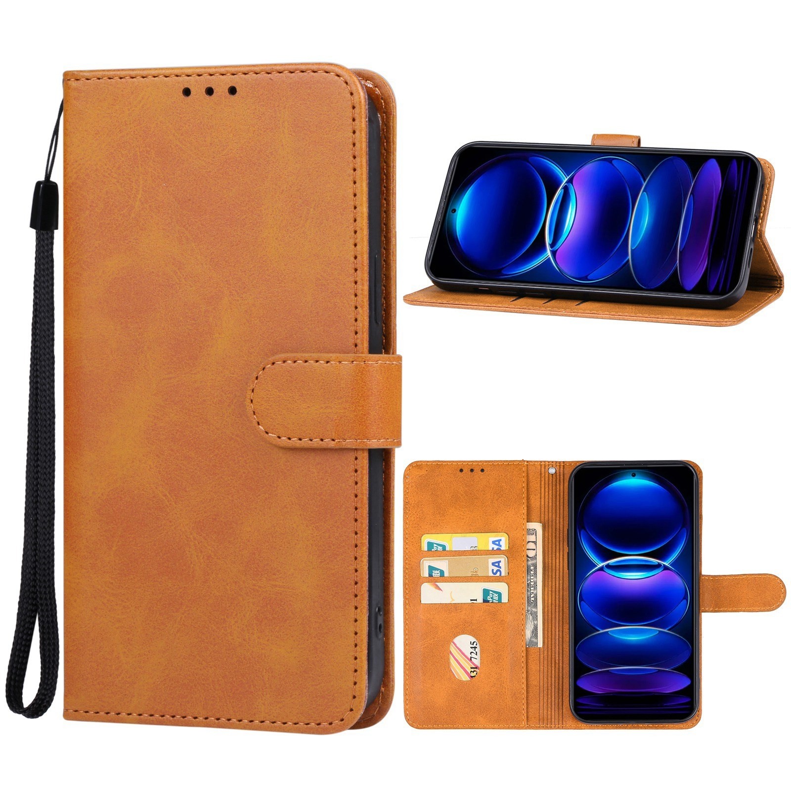 Tel1 Xiaomi Redmi Note 13 Pro 5G Θήκη Βιβλίο - Brown