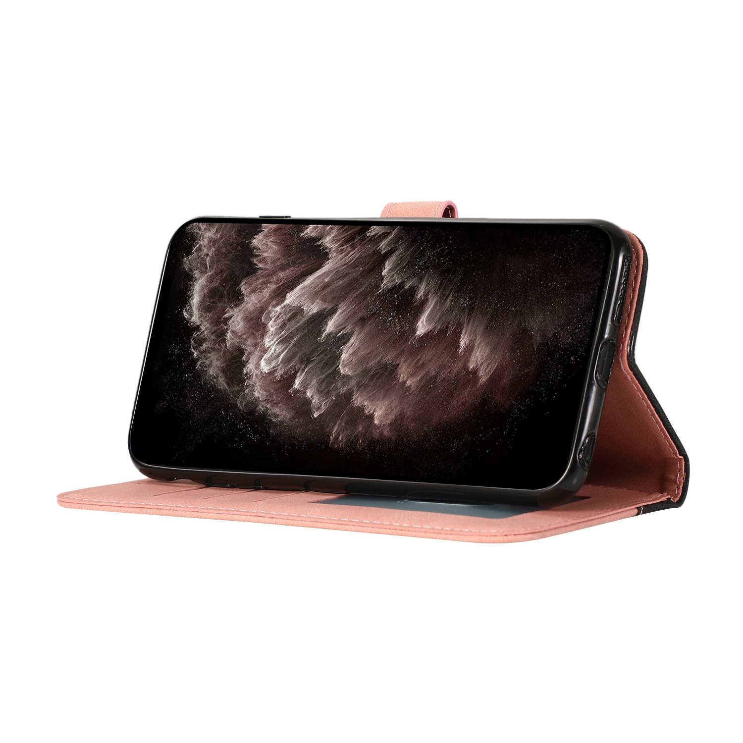 Tel1 Xiaomi Redmi 14C 4G Dual-color Stitching Θήκη Βιβλίο - Black Pink