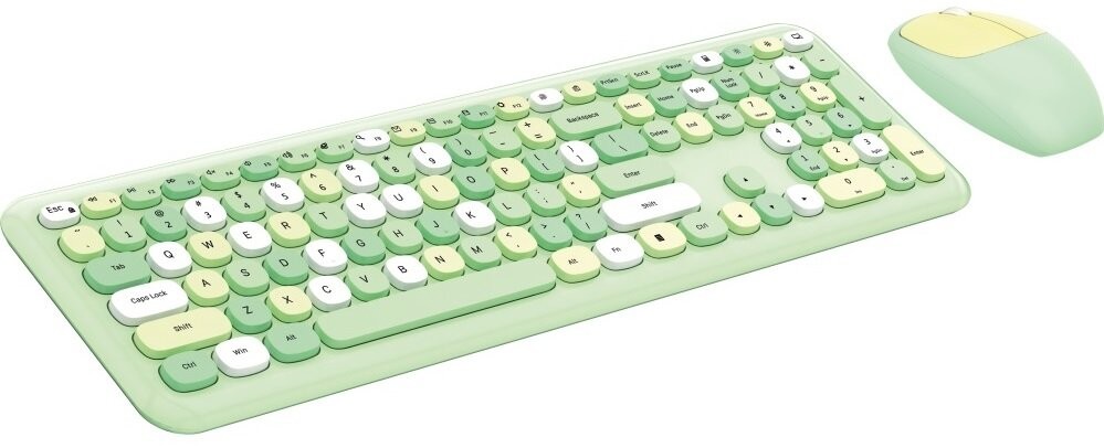 Σετ Πληκτρολόγιο Και Ποντίκι Ασύρματο Forever Wireless Bluetooth Candy Green