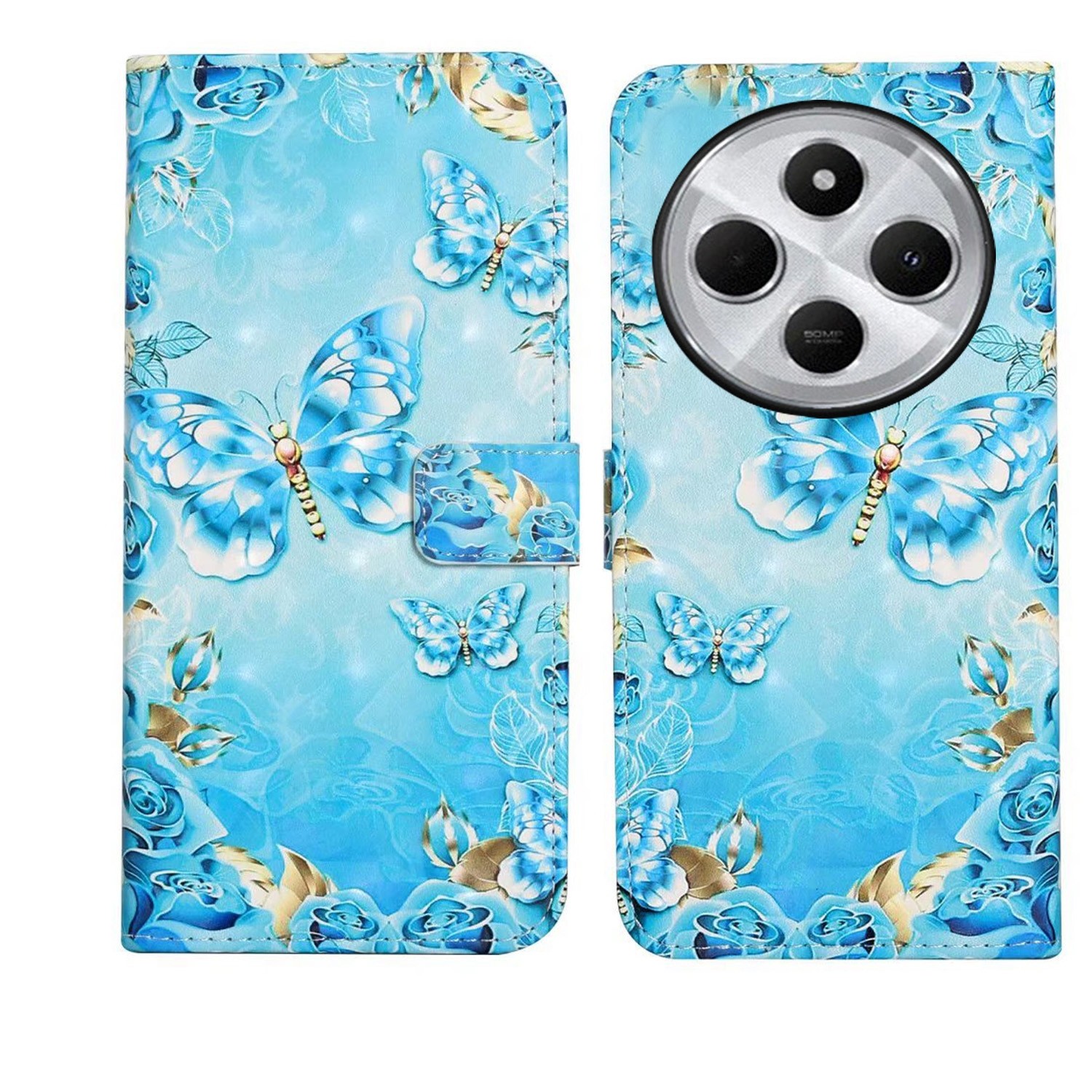 Tel1 Xiaomi Redmi 14C 4G / Poco C75 Oil Embossed 3D Drawing Θήκη Βιβλίο με Σχέδιο