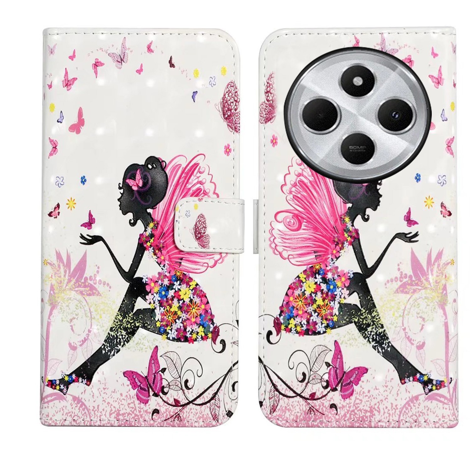 Tel1 Xiaomi Redmi 14C 4G / Poco C75 Oil Embossed 3D Drawing Θήκη Βιβλίο με Σχέδιο