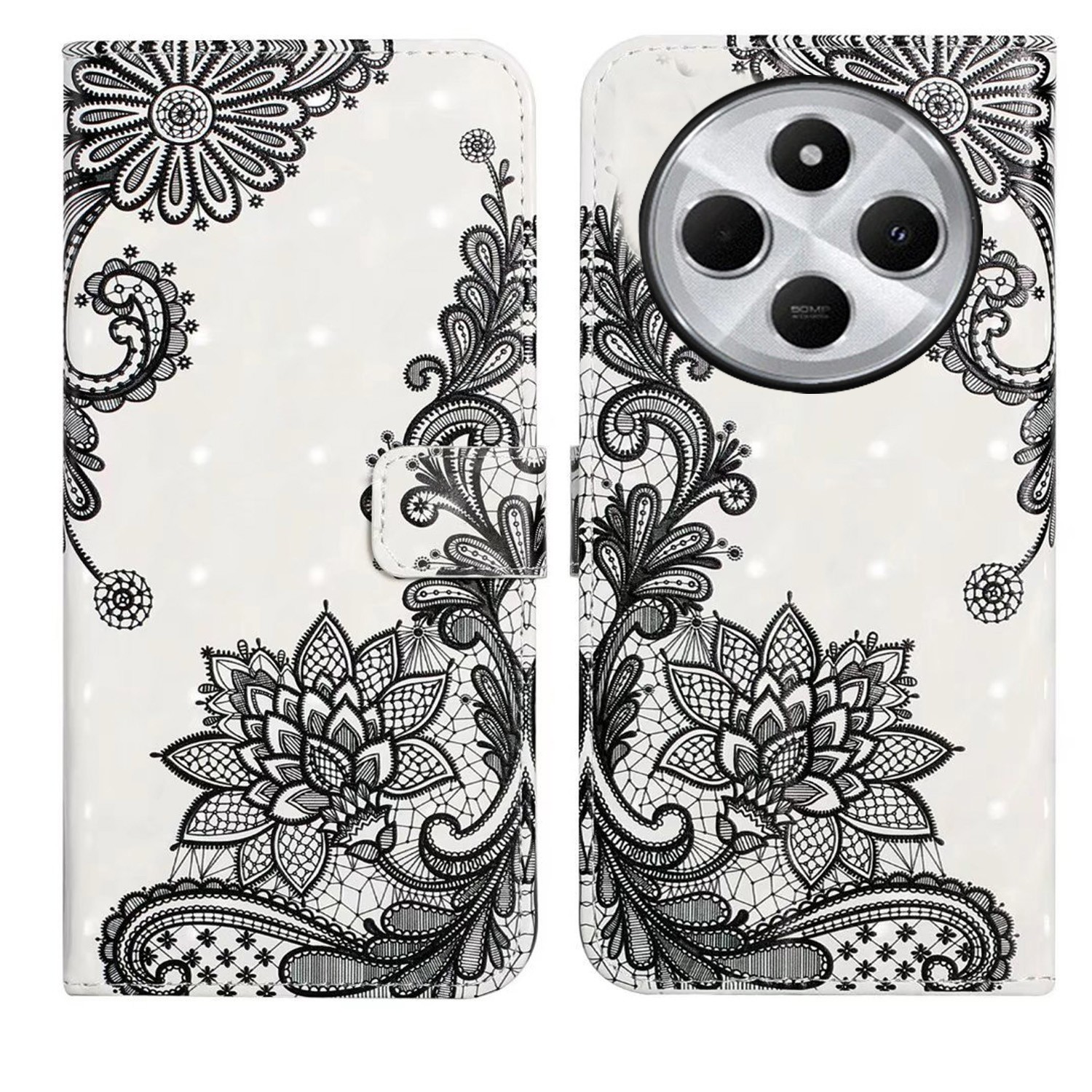 Tel1 Xiaomi Redmi 14C 4G / Poco C75 Oil Embossed 3D Drawing Θήκη Βιβλίο με Σχέδιο