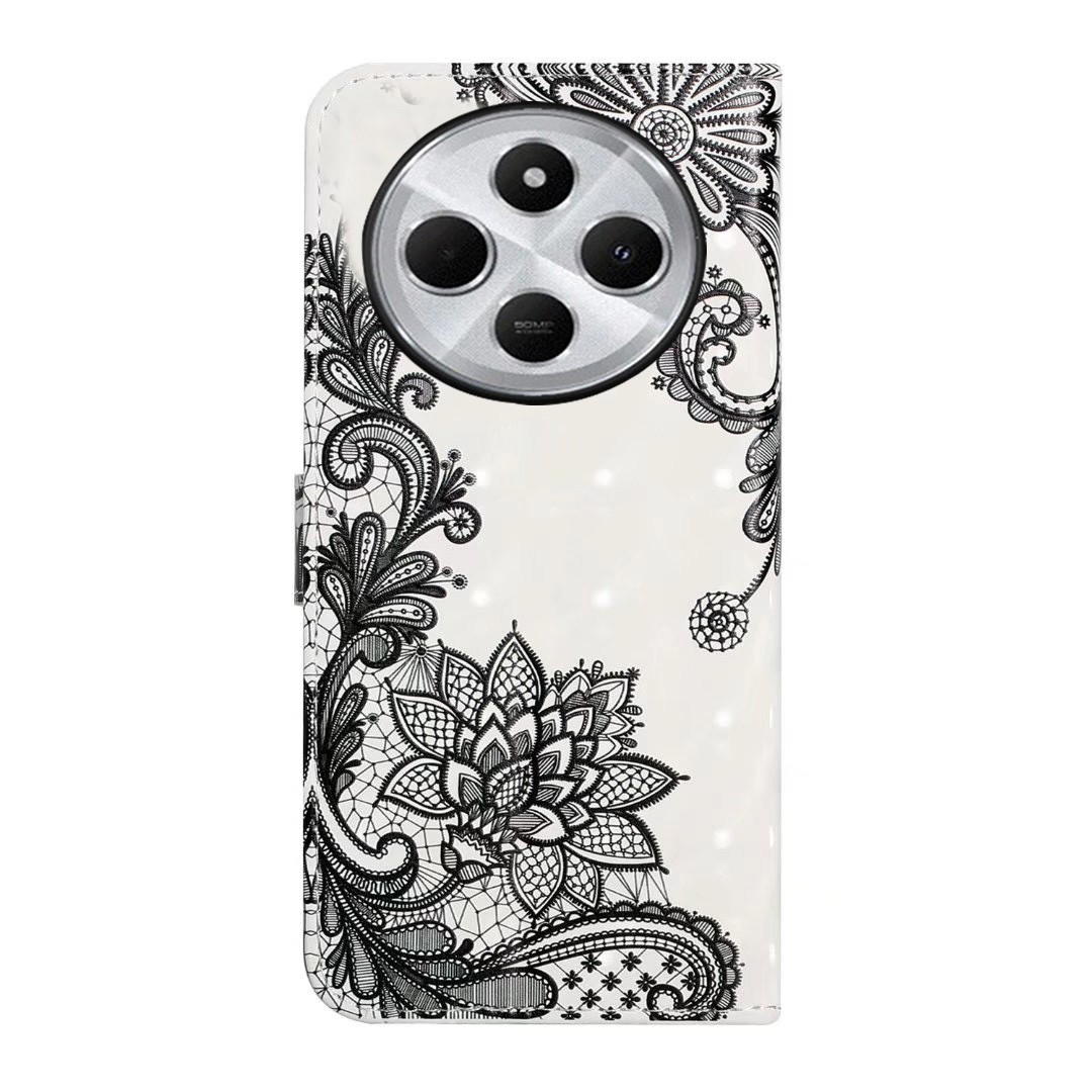 Tel1 Xiaomi Redmi 14C 4G / Poco C75 Oil Embossed 3D Drawing Θήκη Βιβλίο με Σχέδιο