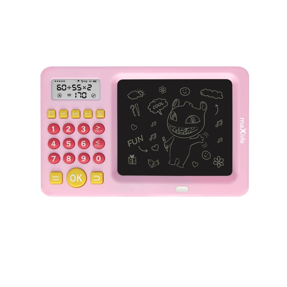 Παιδικός πίνακας γραφής με αριθμομηχανή Maxlife Writing Board with Math Games MXWB-01 Pink