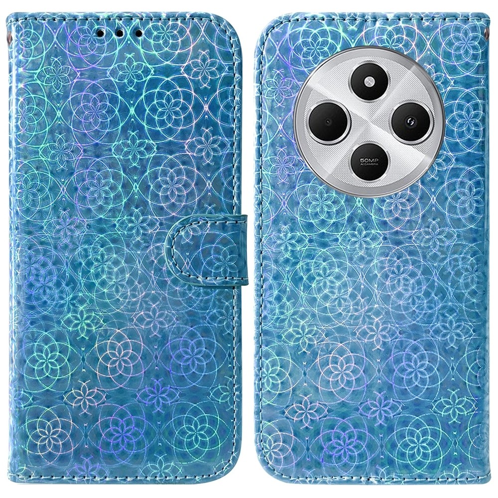 Tel1 Xiaomi Redmi 14C 4G / Poco C75 Colorful Magnetic Buckle Θήκη Βιβλίο - Blue