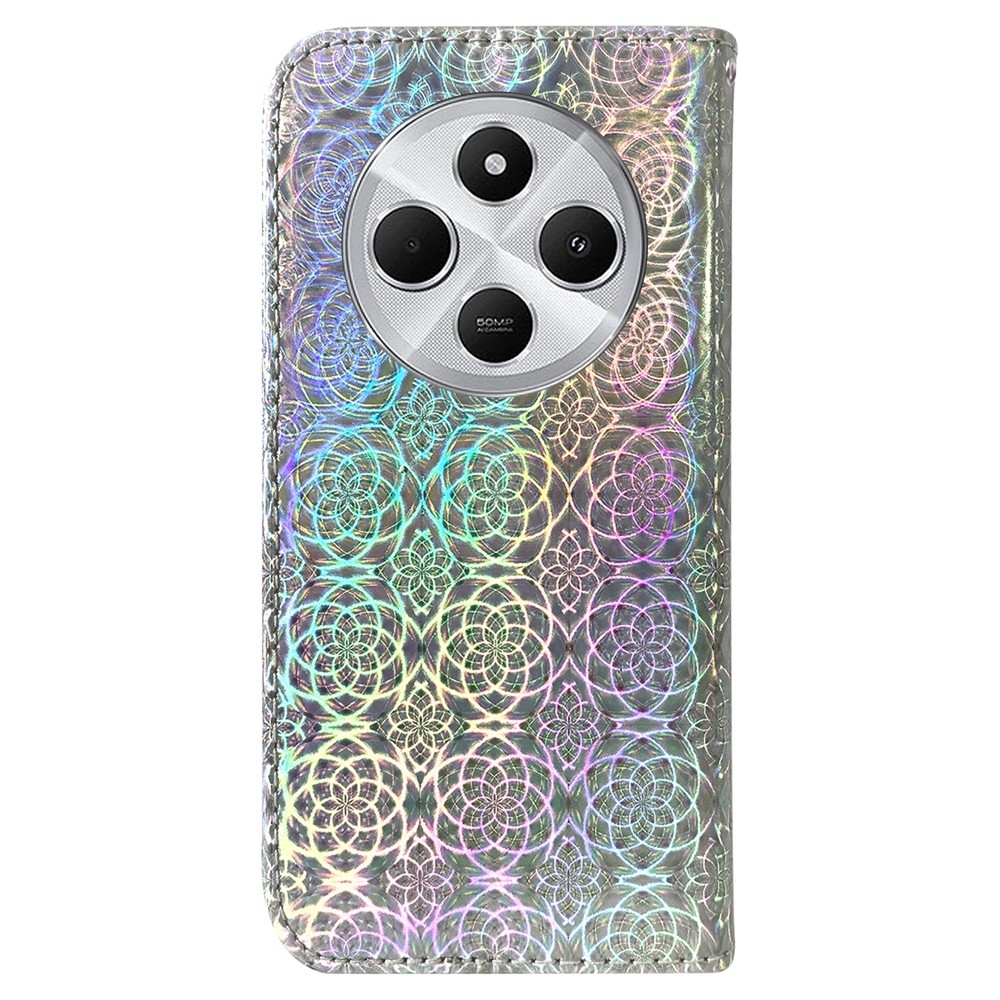 Tel1 Xiaomi Redmi 14C 4G / Poco C75 Colorful Magnetic Buckle Θήκη Βιβλίο - Silver