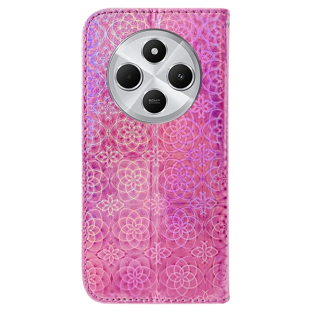 Tel1 Xiaomi Redmi 14C 4G / Poco C75 Colorful Magnetic Buckle Θήκη Βιβλίο - Pink