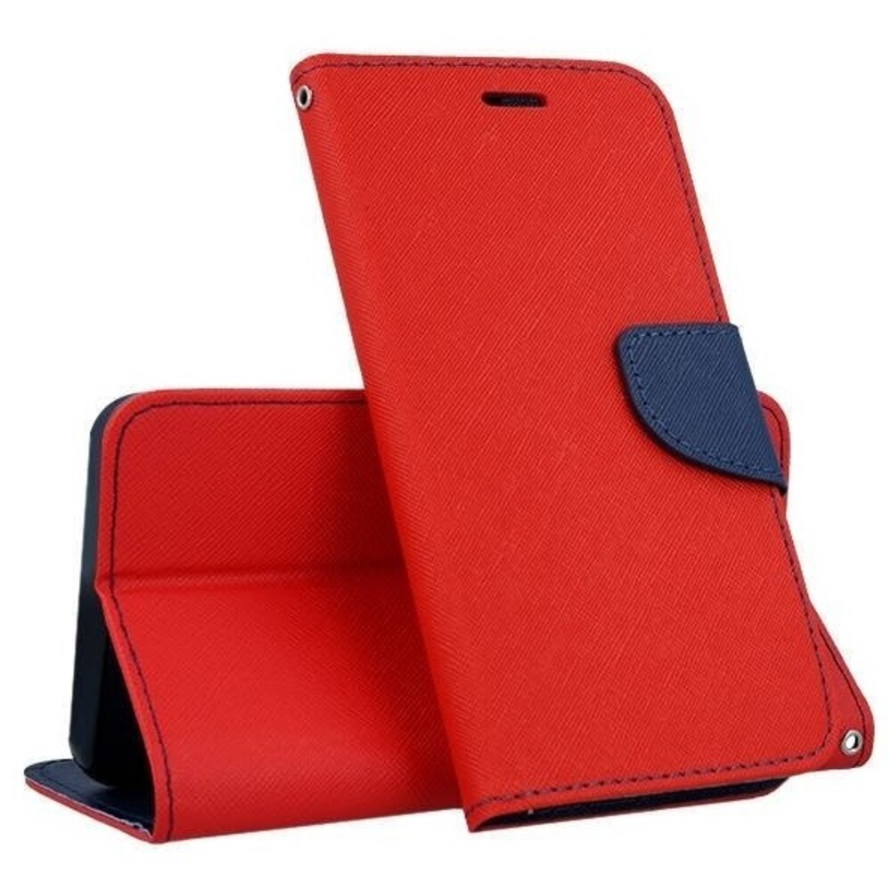 Tel1 Xiaomi Redmi Note 9T Fancy Θήκη Βιβλίο - Red