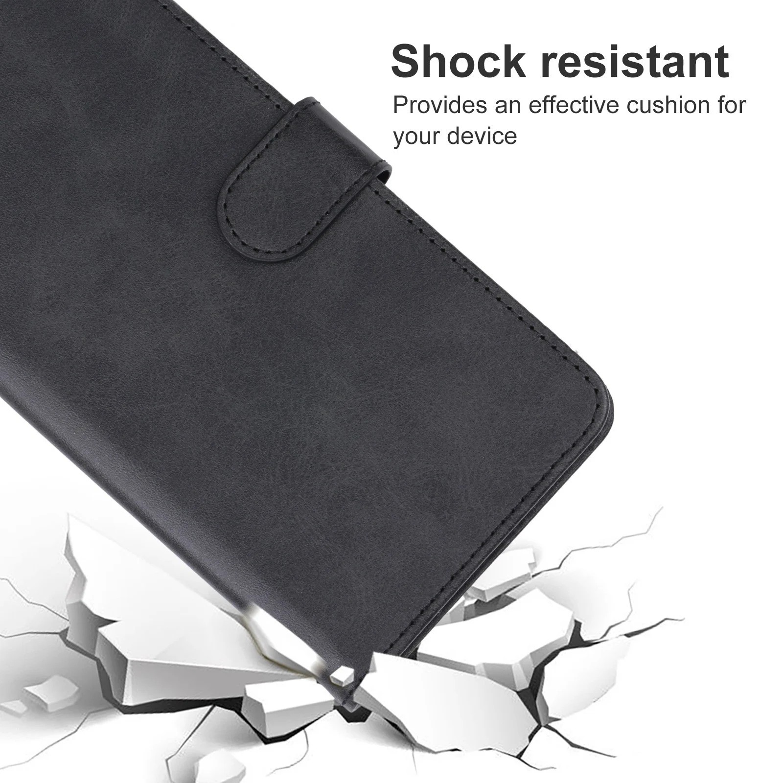 Tel1 Xiaomi Redmi Note 13 Pro 5G Skin Feel Solid Θήκη Βιβλίο - Black