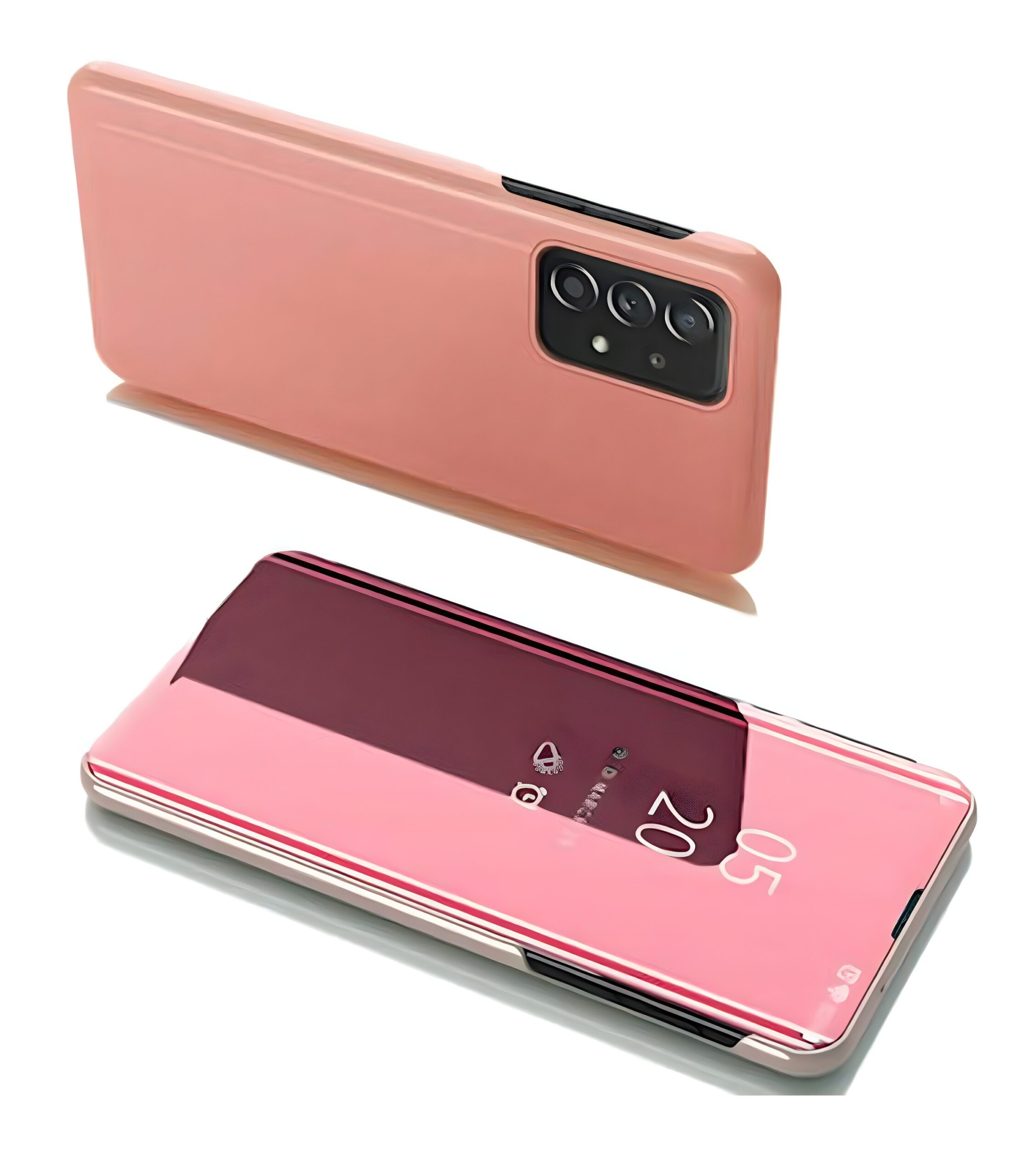 Tel1 Samsung Galaxy A53 5G Clear View Stand Θήκη Βιβλίο - Pink
