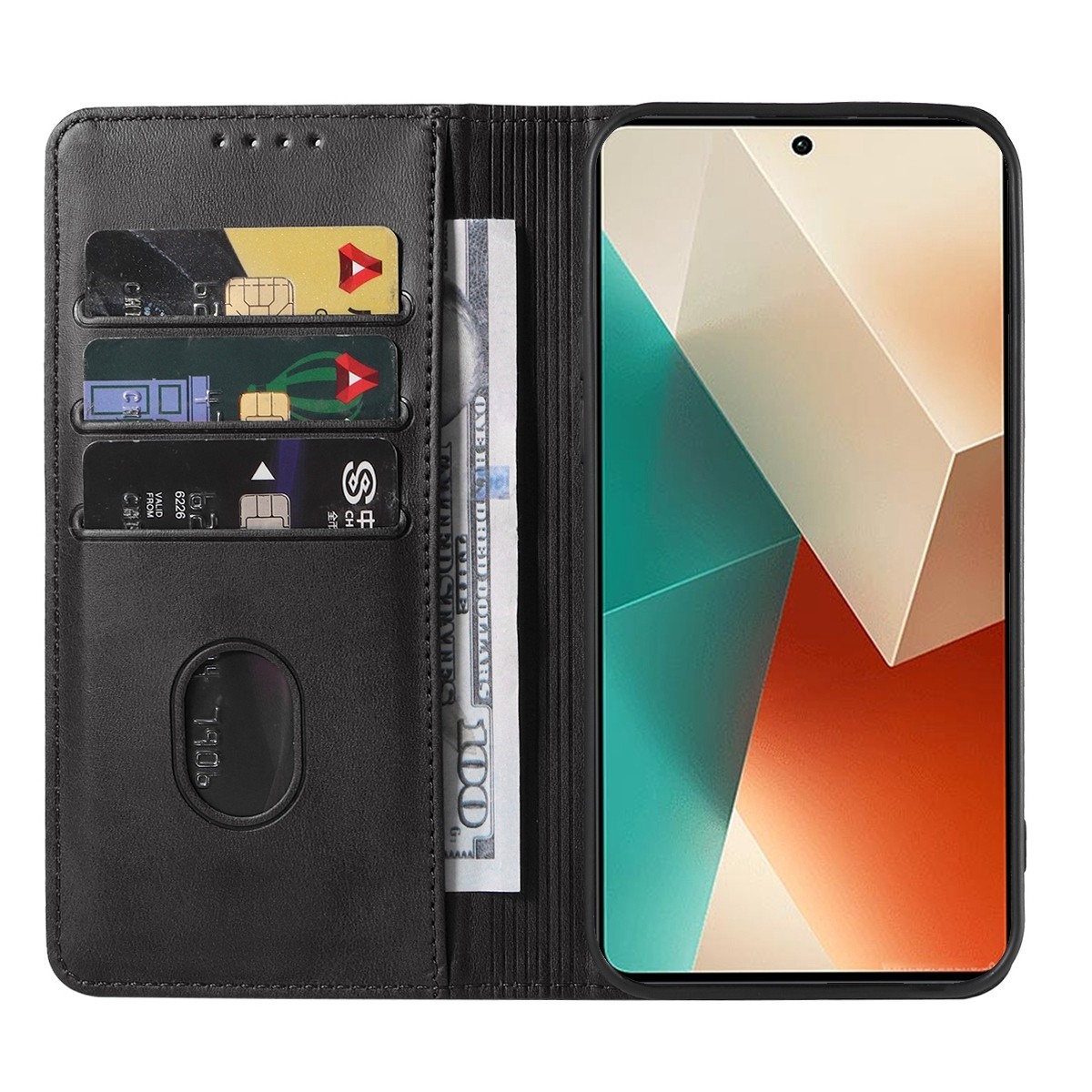 Tel1 Xiaomi Redmi Note 13 5G Magnetic Closure Θήκη Βιβλίο - Black