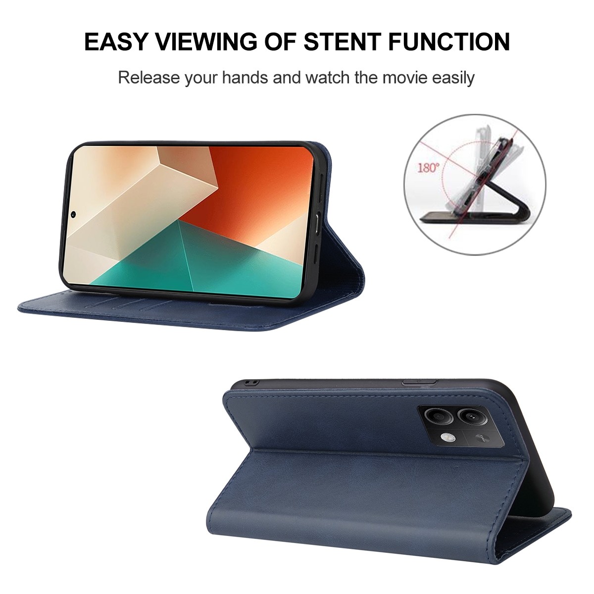 Tel1 Xiaomi Redmi Note 13 5G Magnetic Closure Θήκη Βιβλίο - Blue