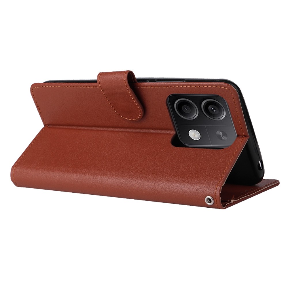 Tel1 Xiaomi Redmi Note 13 5G Horizontal Flip Θήκη Βιβλίο - Brown
