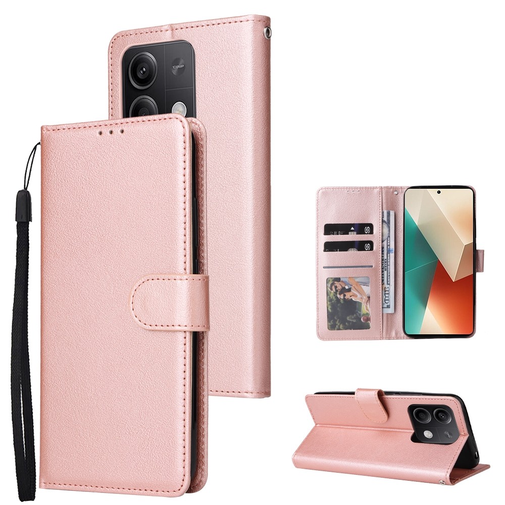Tel1 Xiaomi Redmi Note 13 5G Horizontal Flip Θήκη Βιβλίο - Rose Gold