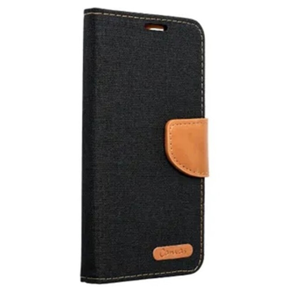 Tel1 Samsung Galaxy A35 5G Canvas Θήκη Βιβλίο - Black Brown