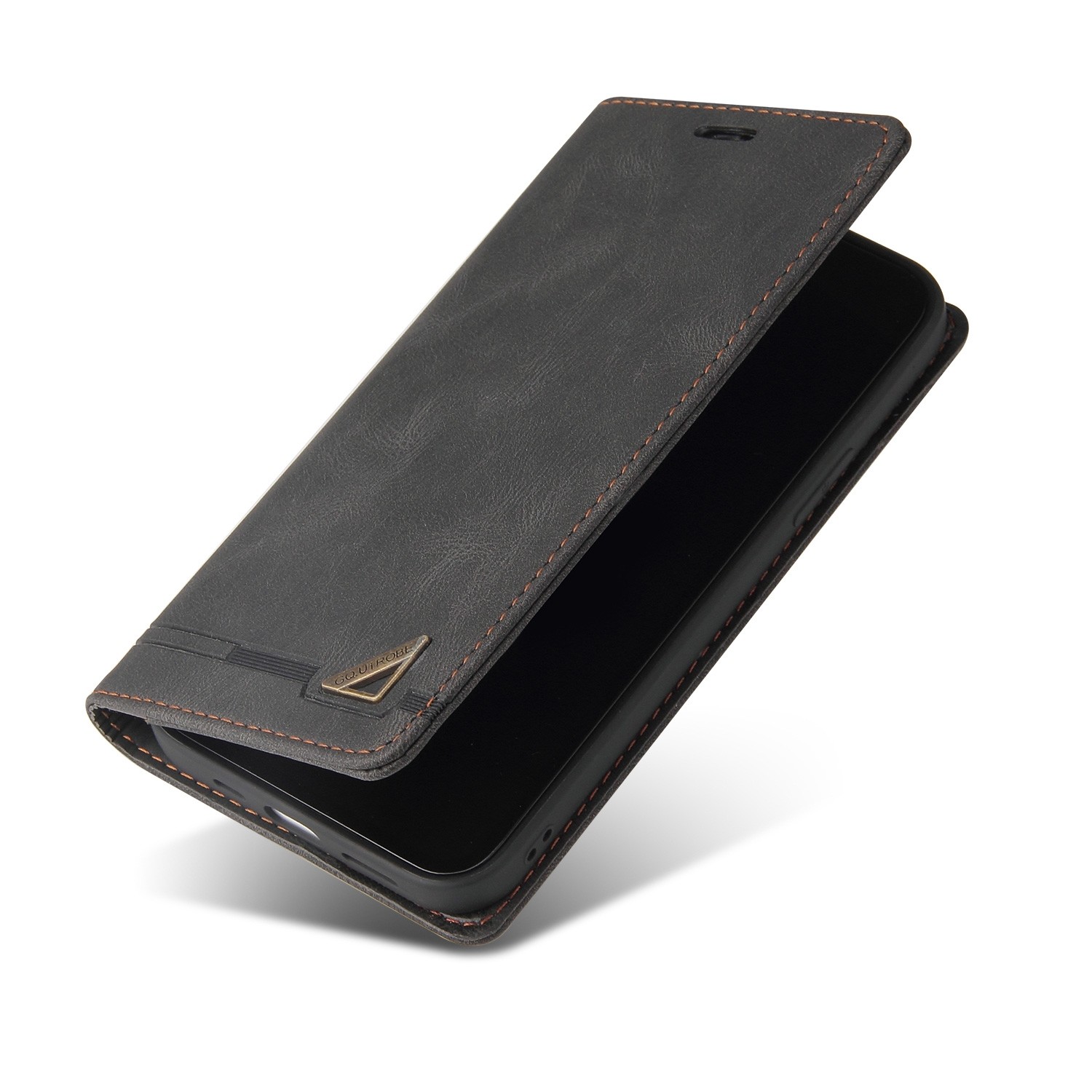 Tel1 Xiaomi Redmi Note 13 5G Skin Feel Anti-theft Brush Horizontal Θήκη βιβλίο - Black