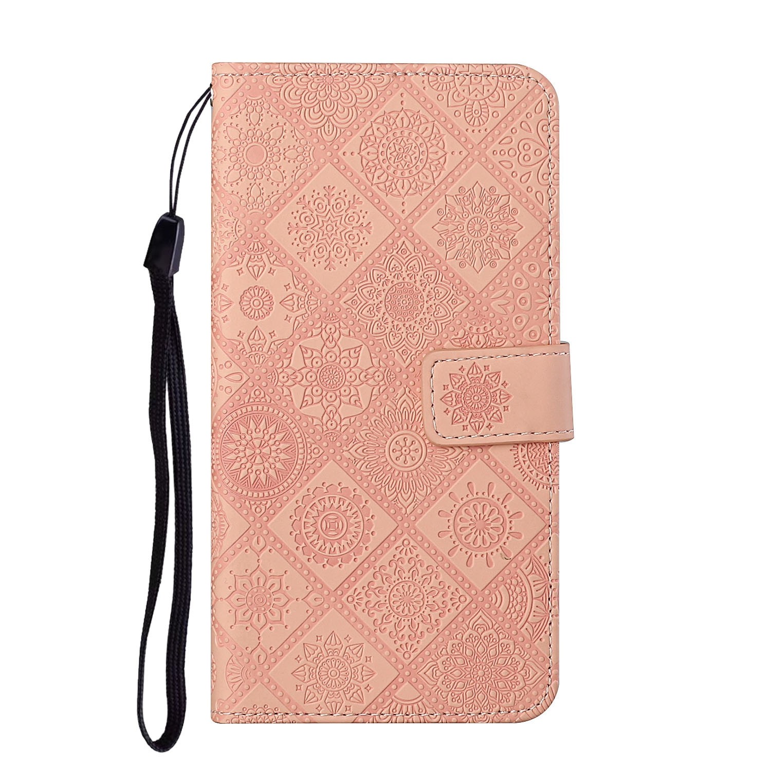 Tel1 Xiaomi Redmi Note 13 5G Ethnic Style Embossed Pattern Θήκη Βιβλίο - Pink