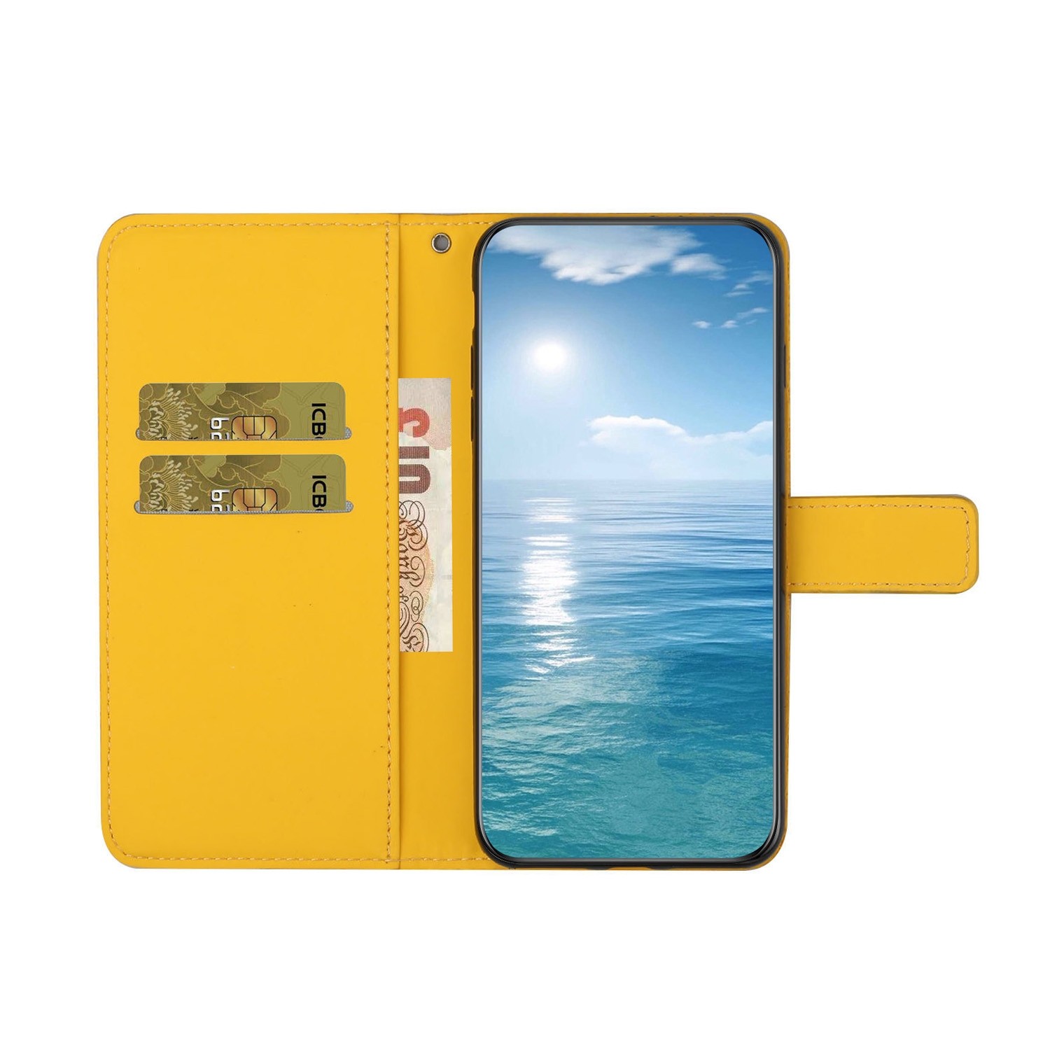 Tel1 Xiaomi Redmi Note 13 5G Ethnic Style Embossed Pattern Θήκη Βιβλίο - Yellow