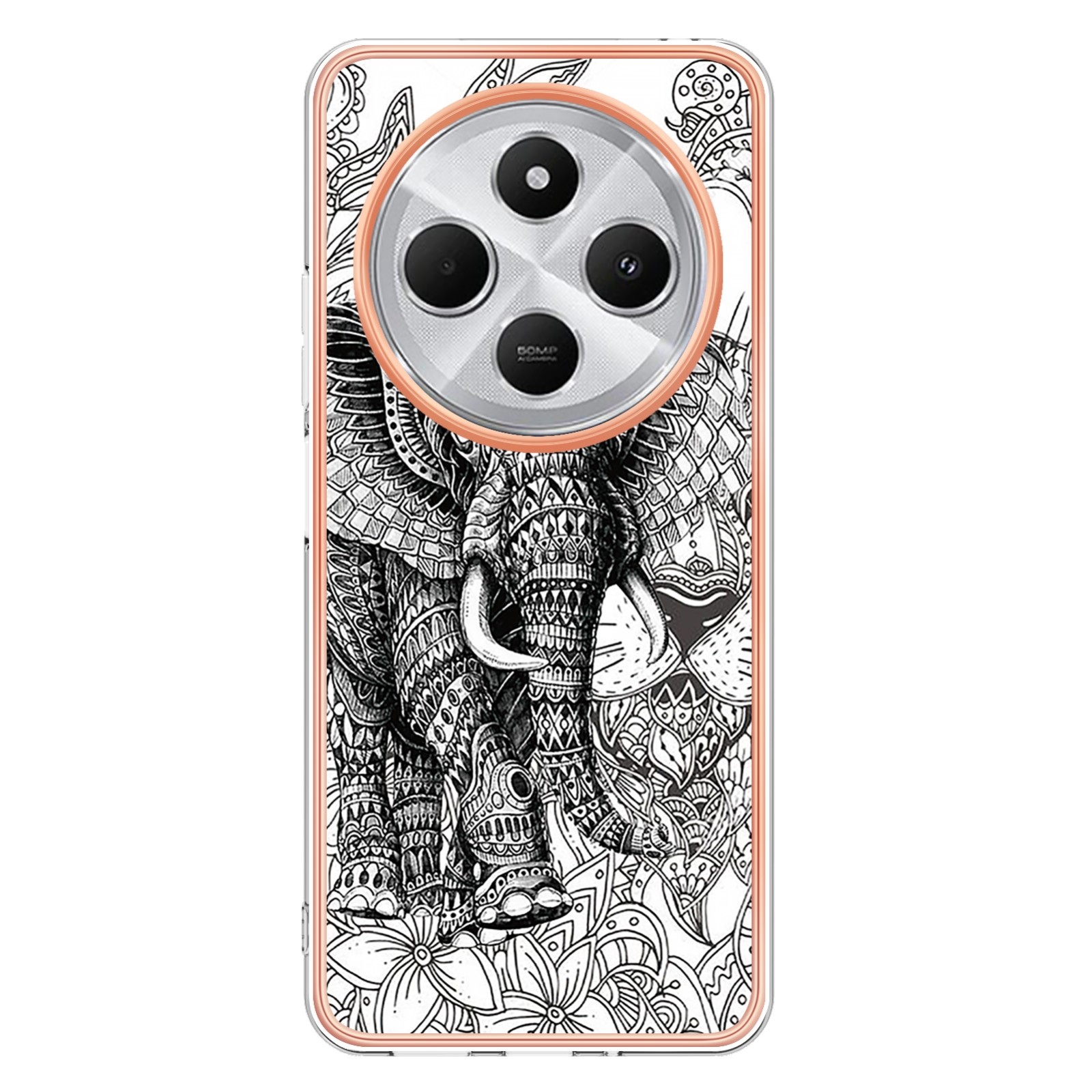 Forcell Xiaomi Redmi 14C 4G / Poco C75 Electroplating Θήκη Σιλικόνης με Σχέδιο