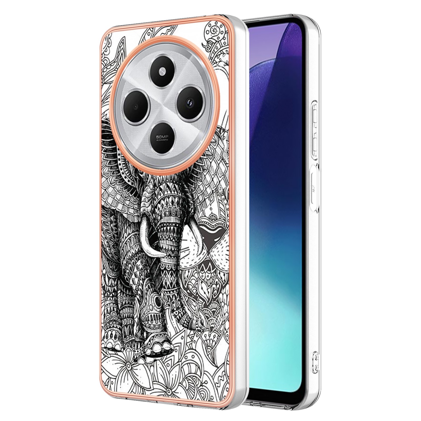 Forcell Xiaomi Redmi 14C 4G / Poco C75 Electroplating Θήκη Σιλικόνης με Σχέδιο