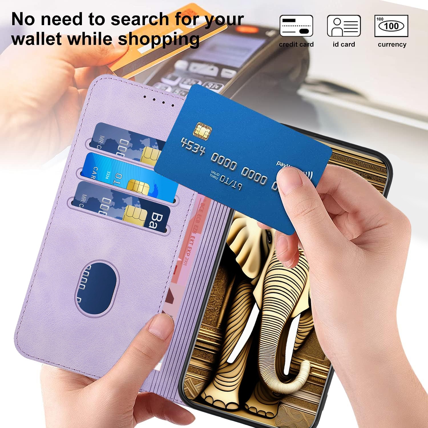Tel1 Xiaomi Redmi Note 13 5G Soft Embossed Θήκη Βιβλίο - Purple