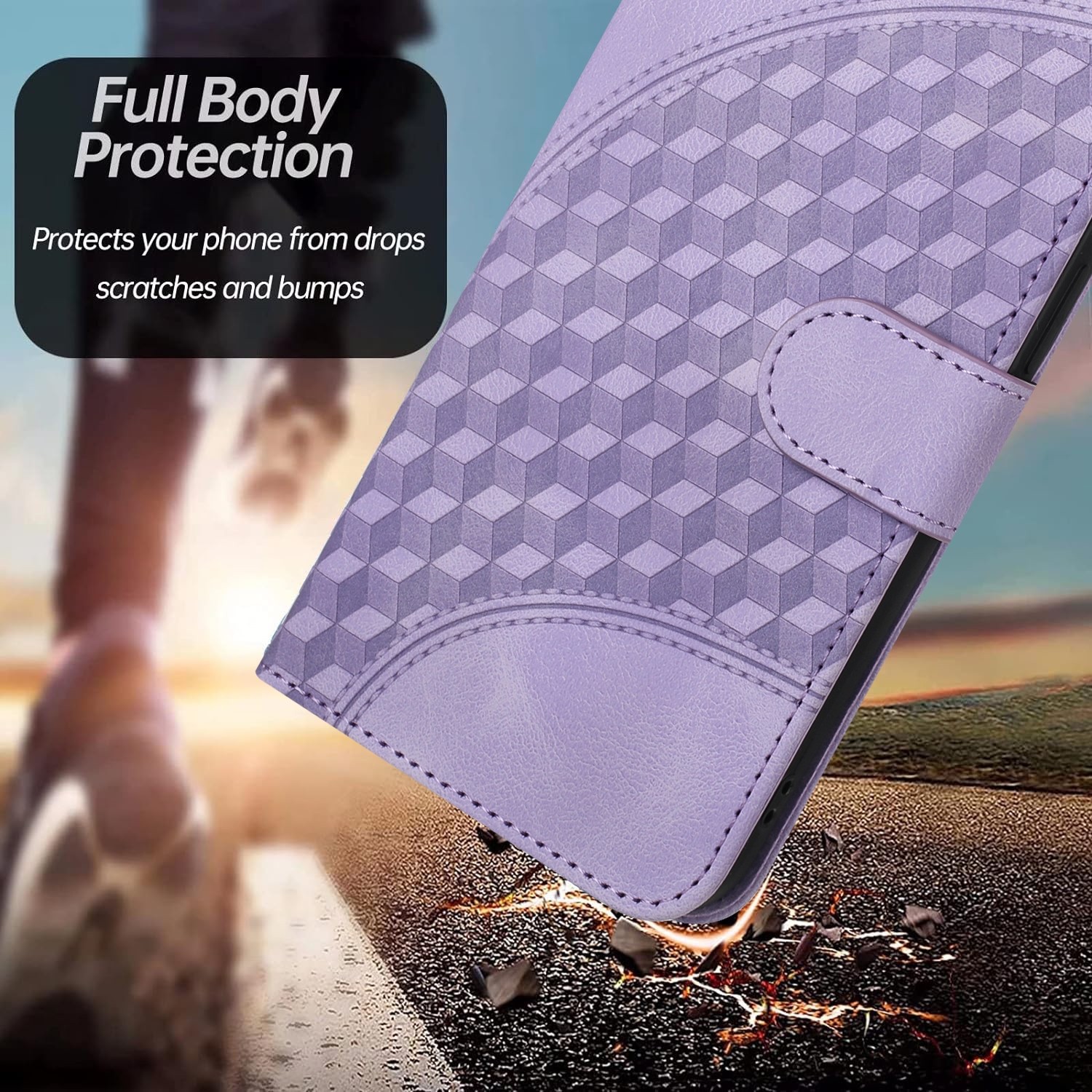 Tel1 Xiaomi Redmi Note 13 5G Soft Embossed Θήκη Βιβλίο - Purple
