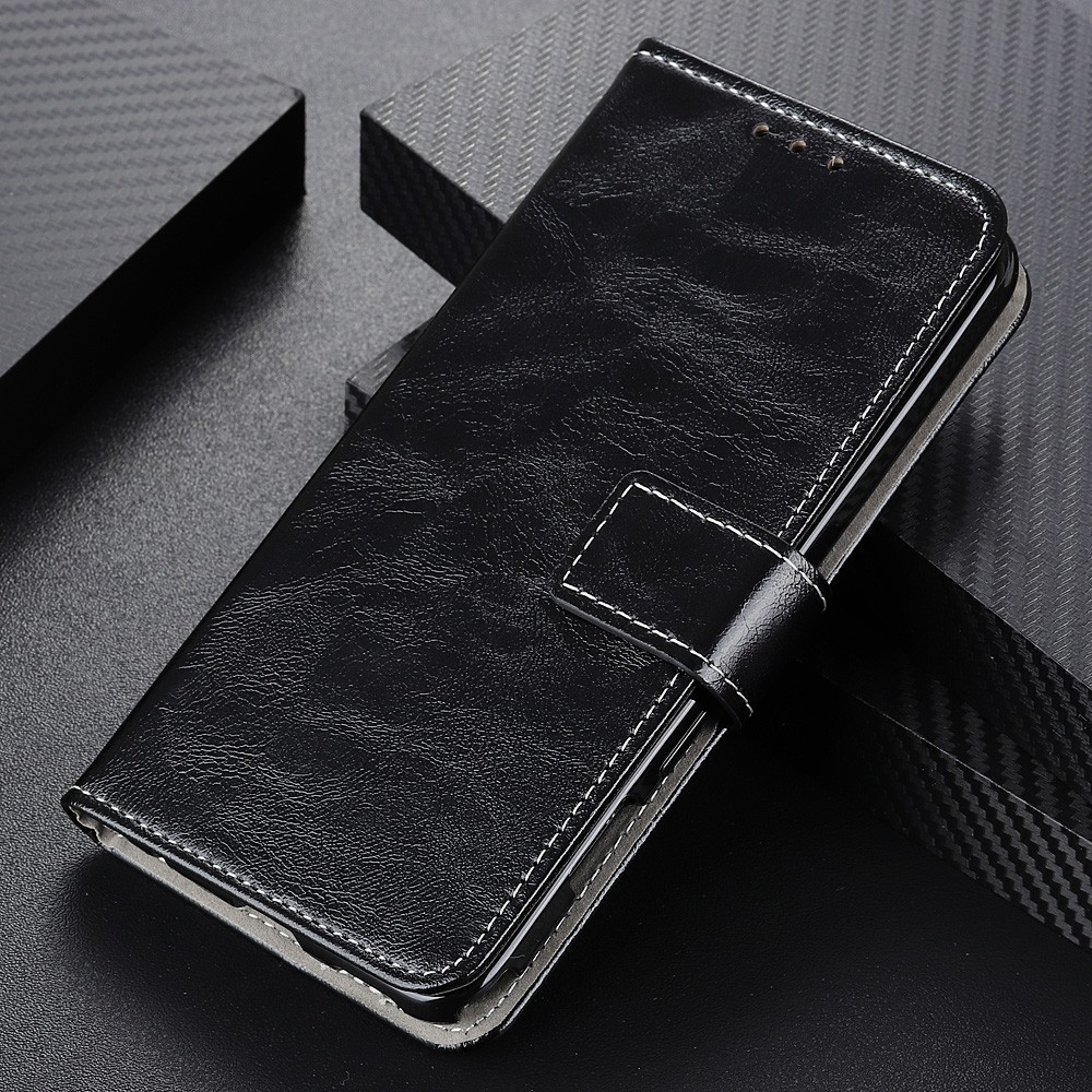 Tel1 Xiaomi Redmi 14C 4G / Poco C75 Retro Crazy Horse Texture Θήκη Βιβλίο - Black