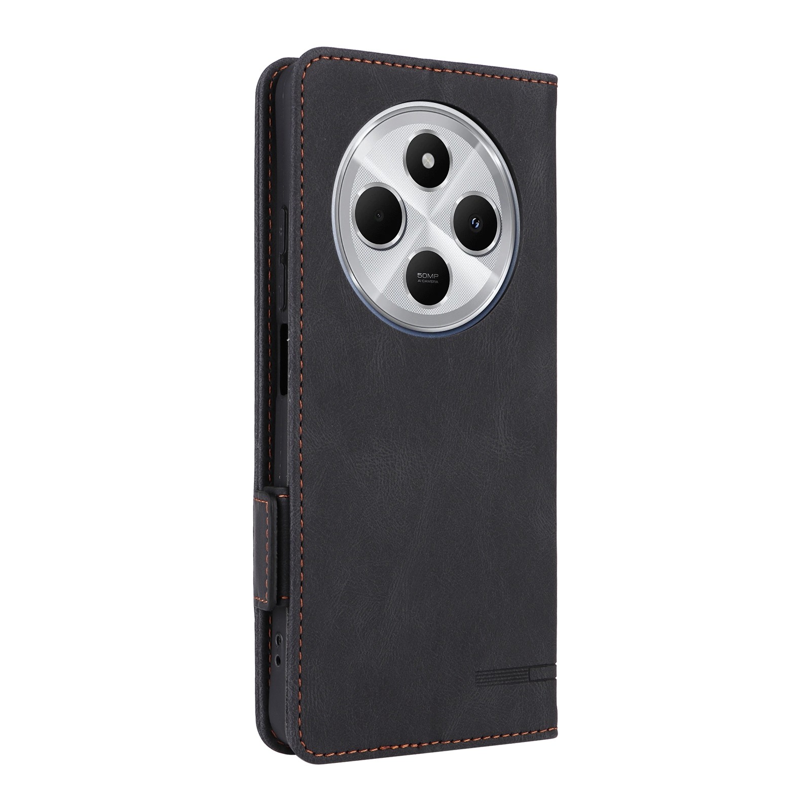 ENKAY Xiaomi Redmi 14C 4G / Poco C75 Magnetic Clasp Θήκη Βιβλίο - Black