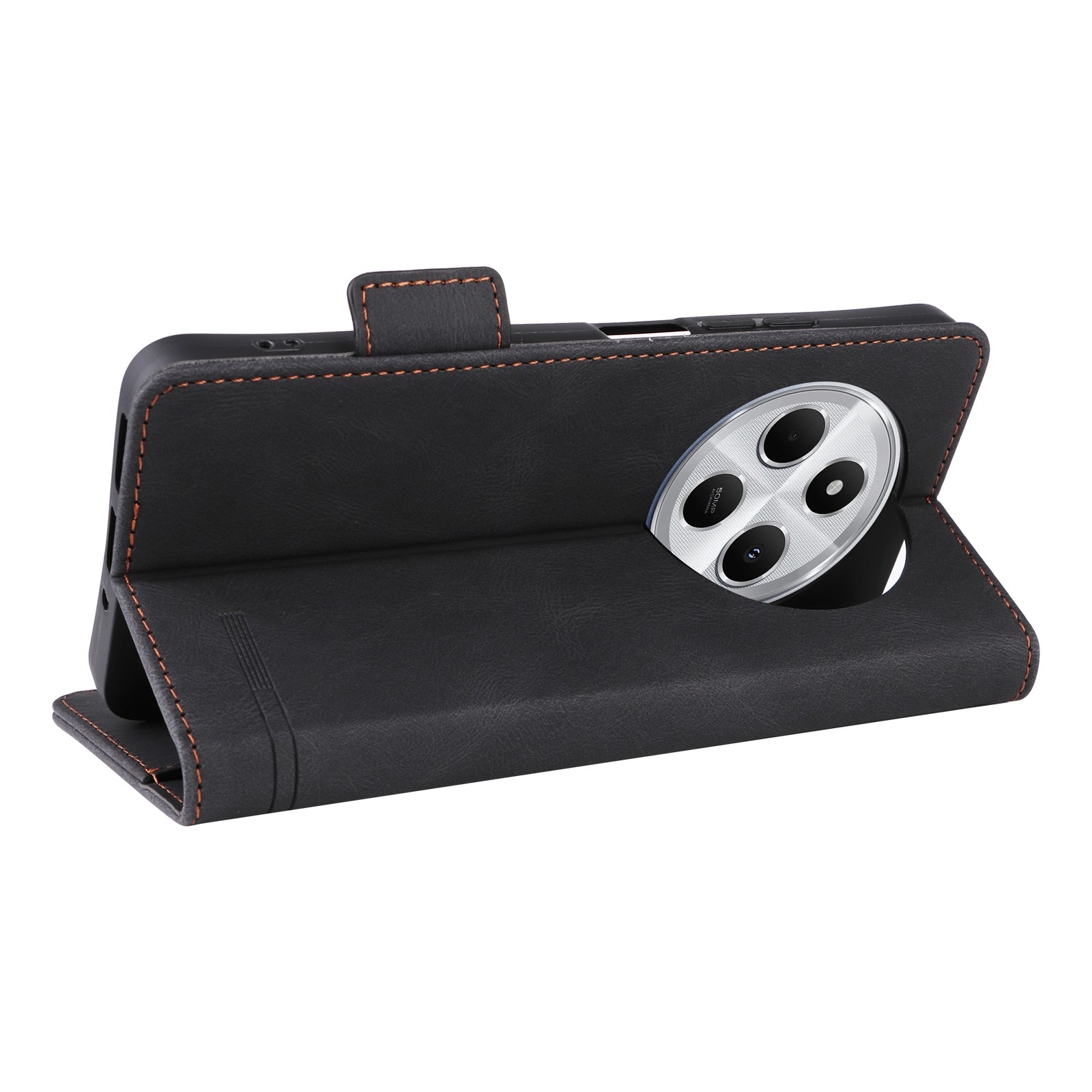 ENKAY Xiaomi Redmi 14C 4G / Poco C75 Magnetic Clasp Θήκη Βιβλίο - Black