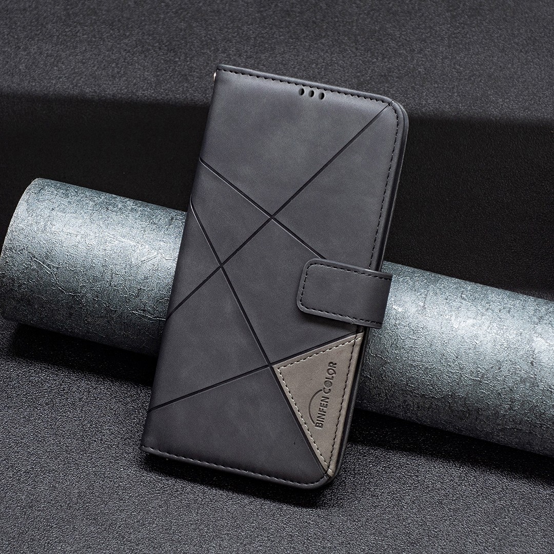 Tel1 Xiaomi Redmi Note 13 Pro 4G / Poco M6 Pro 4G Magnetic Buckle Rhombus Θήκη Βιβλίο - Black