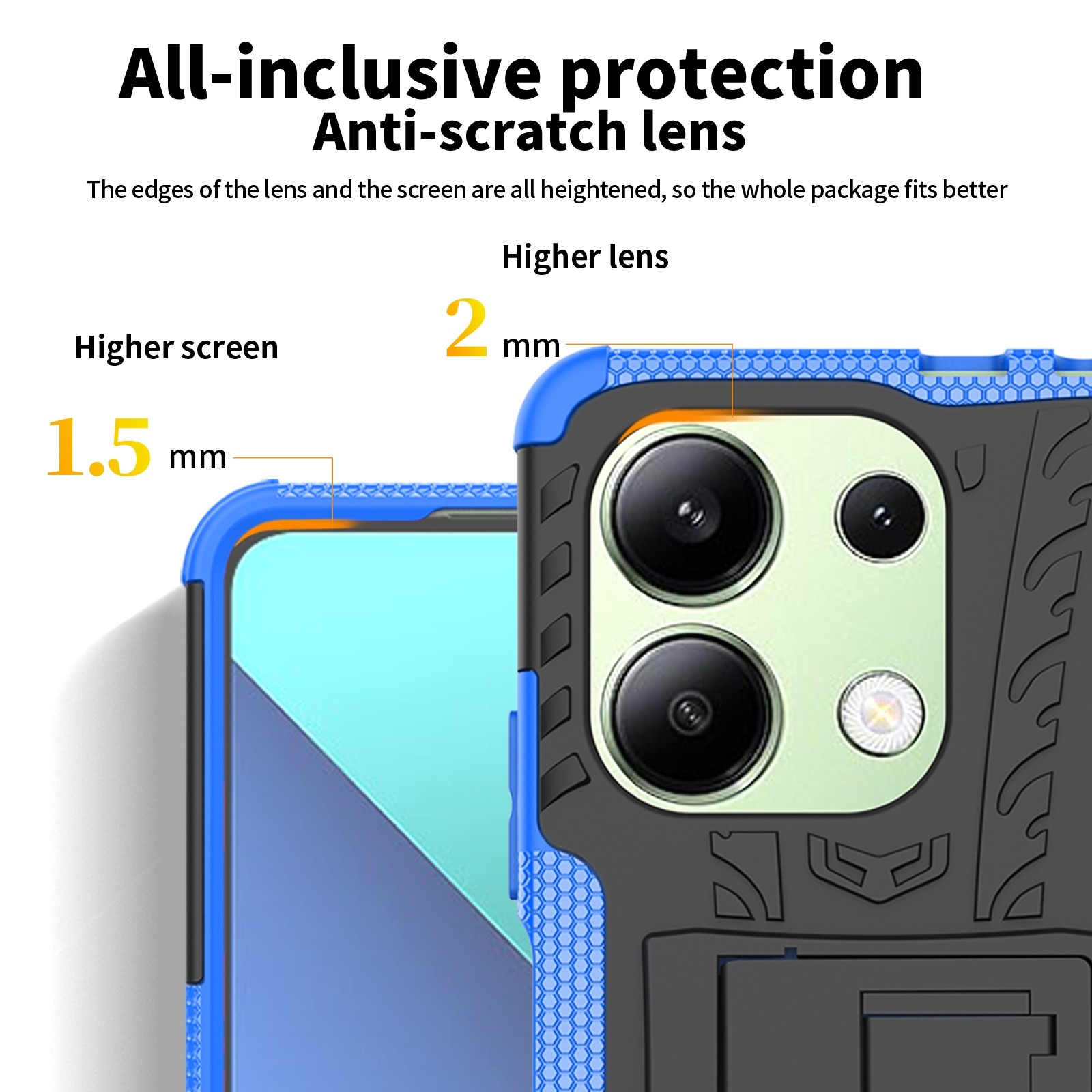 Forcell Xiaomi Redmi Note 13 4G Tire Texture Holder Θήκη Σκληρή - Red