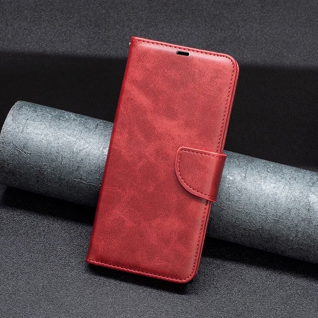 Tel1 Xiaomi Redmi Note 13 4G Retro Lambskin Texture Θήκη Βιβλίο - Red