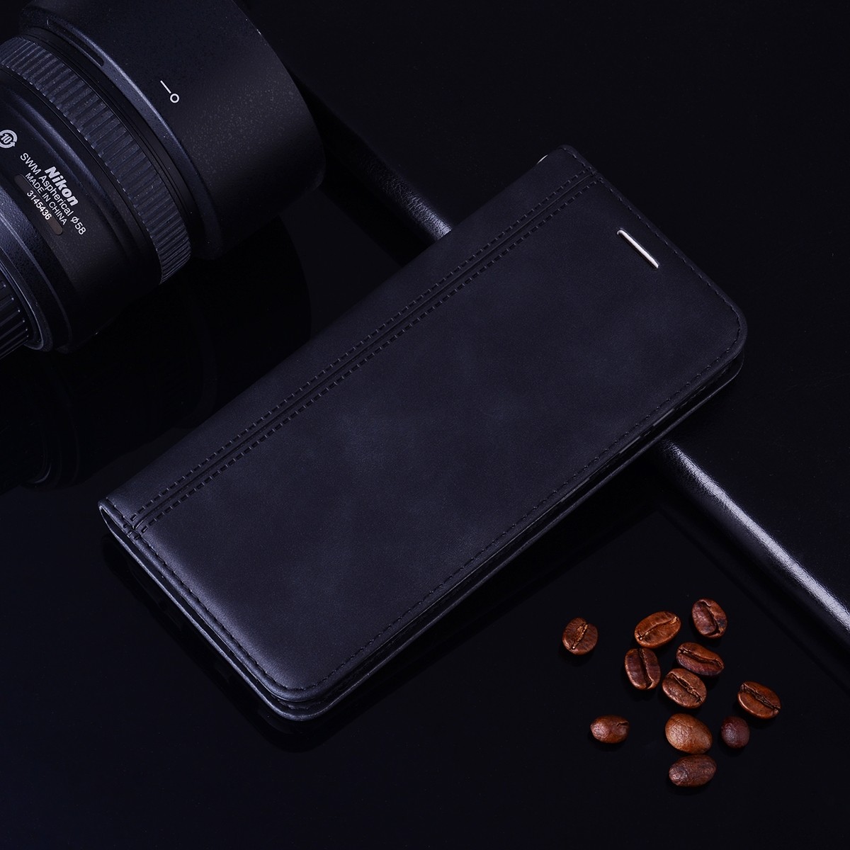 Tel1 Xiaomi Redmi Note 13 Pro 5G Frosted Business Magnetic Θήκη Βιβλίο - Black