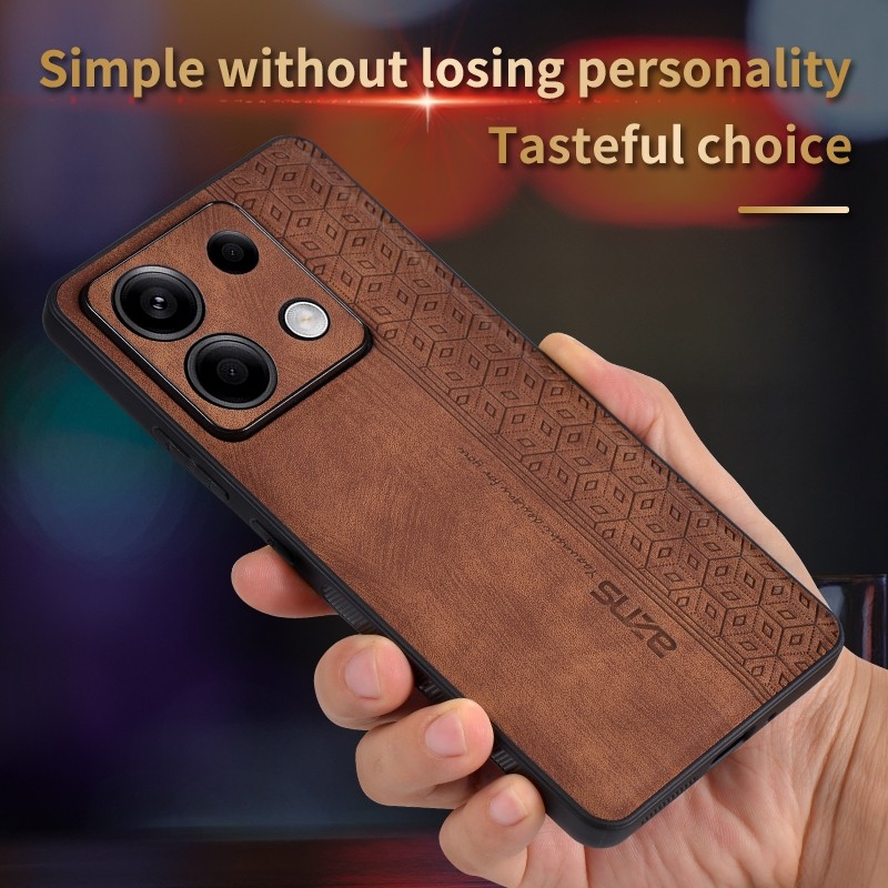 AZNS Xiaomi Redmi Note 13 Pro 5G Embossed Skin Feel Θήκη Σιλικόνης - Black