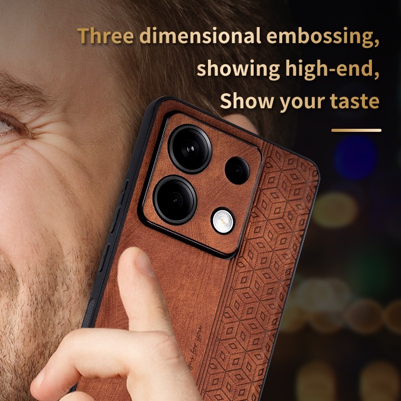 AZNS Xiaomi Redmi Note 13 Pro 5G Embossed Skin Feel Θήκη Σιλικόνης - Black