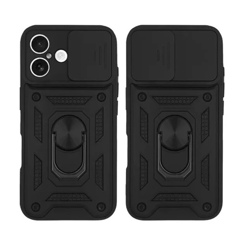 Forcell iPhone 16 Hybrid Armor Θήκη Σκληρή - Black