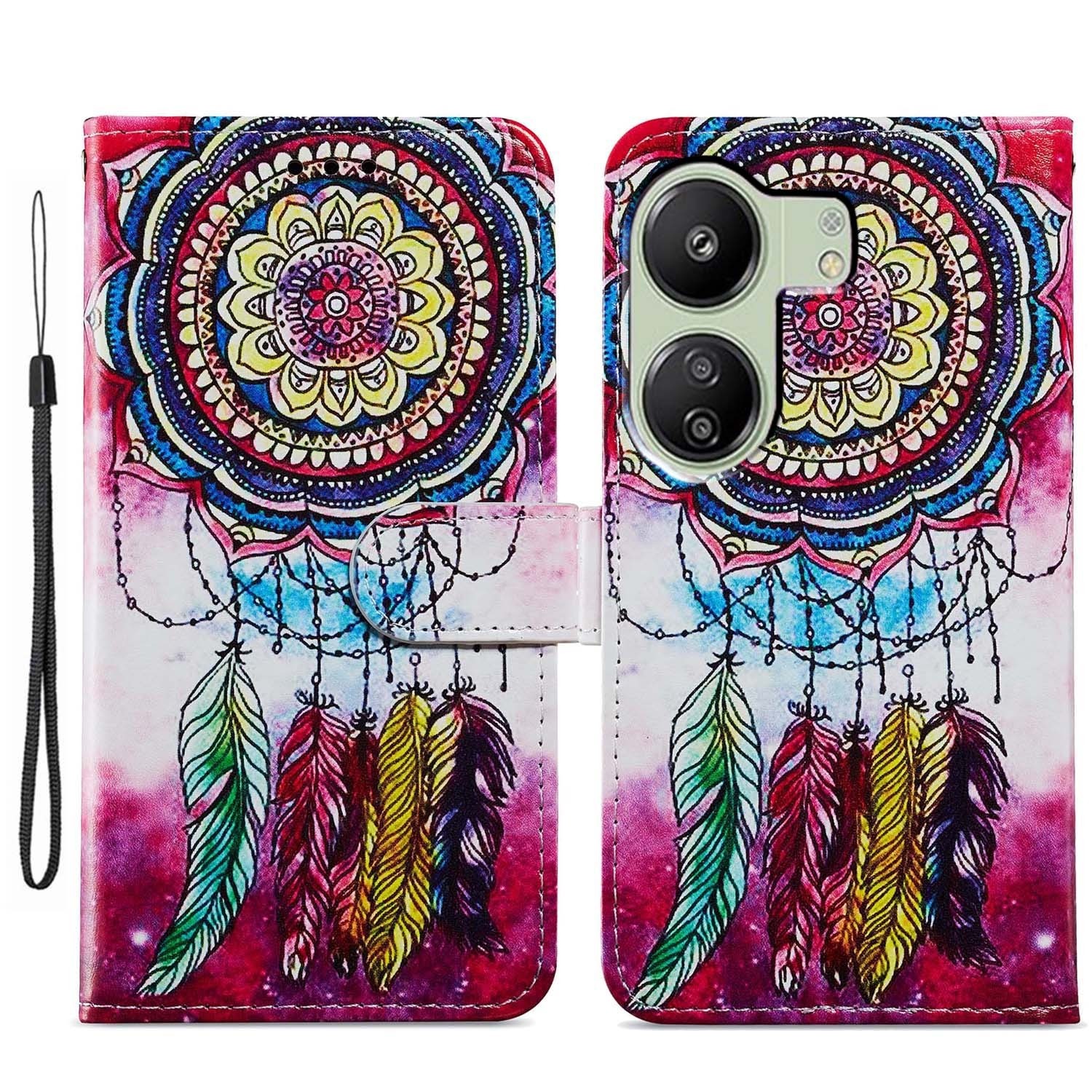Tel1 Xiaomi Poco C65 / Xiaomi Redmi 13C 4G / 5G Painted Pattern Θήκη Βιβλίο με Σχέδιο