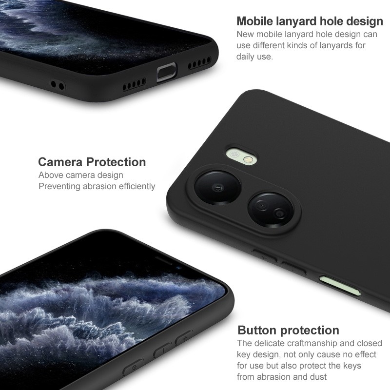 IMAK Xiaomi Poco C65 / Xiaomi Redmi 13C 4G UC-3 Series Θήκη Σιλικόνης - Black